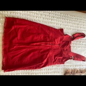 Dickies red overall dress
